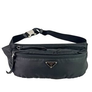 PRADA Black Re-Nylon Funny Pack Belt Bag Tessuto Made in Italy